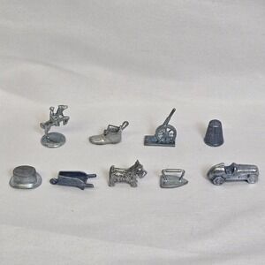 Lot of 9 Replacement Monopoly Board Game Player Tokens Pieces